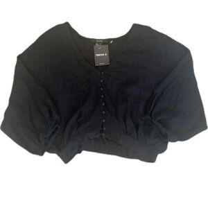 Forever 21 oversized cropped blouse